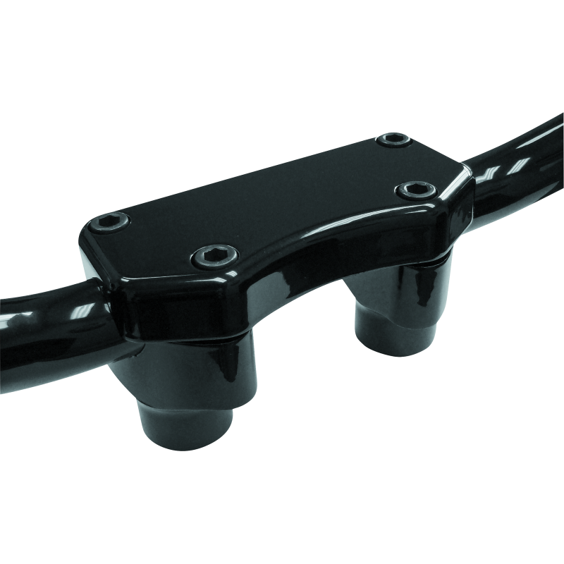 Bikers Choice Black 1 1/2Inch Fat Risers With Top Clamp