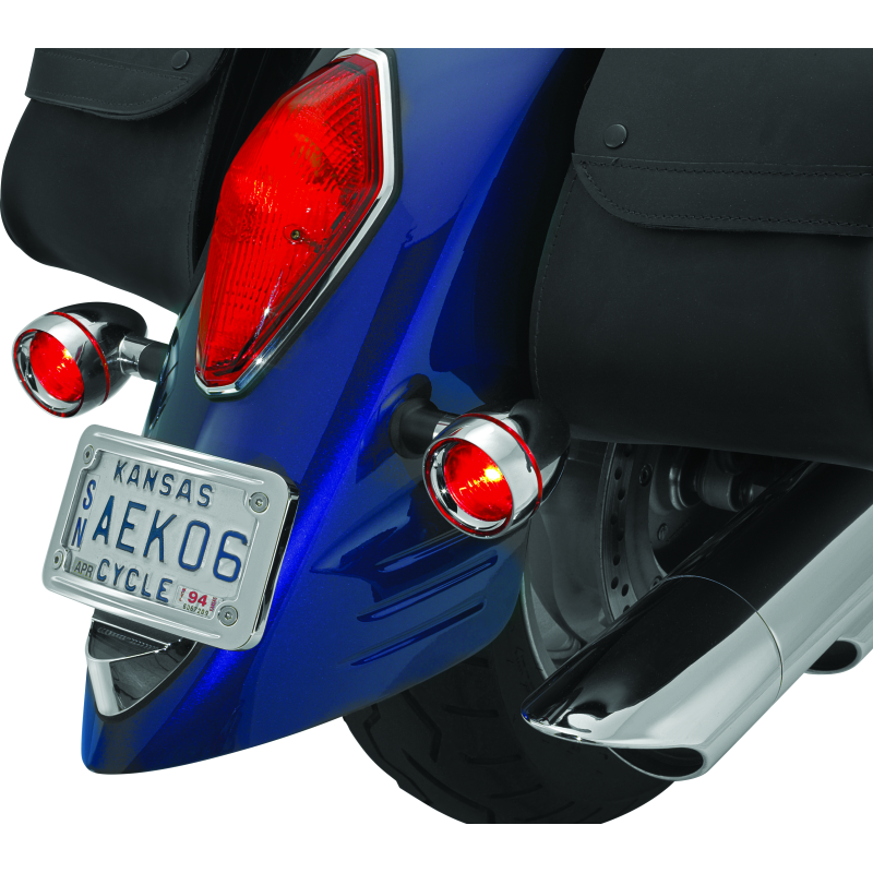 Kuryakyn Deep Dish Bezels With Red Lenses