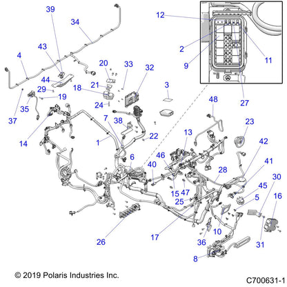 Polaris Ranger Harness, Ranger LE, Genuine OEM Part 2414667, Qty 1