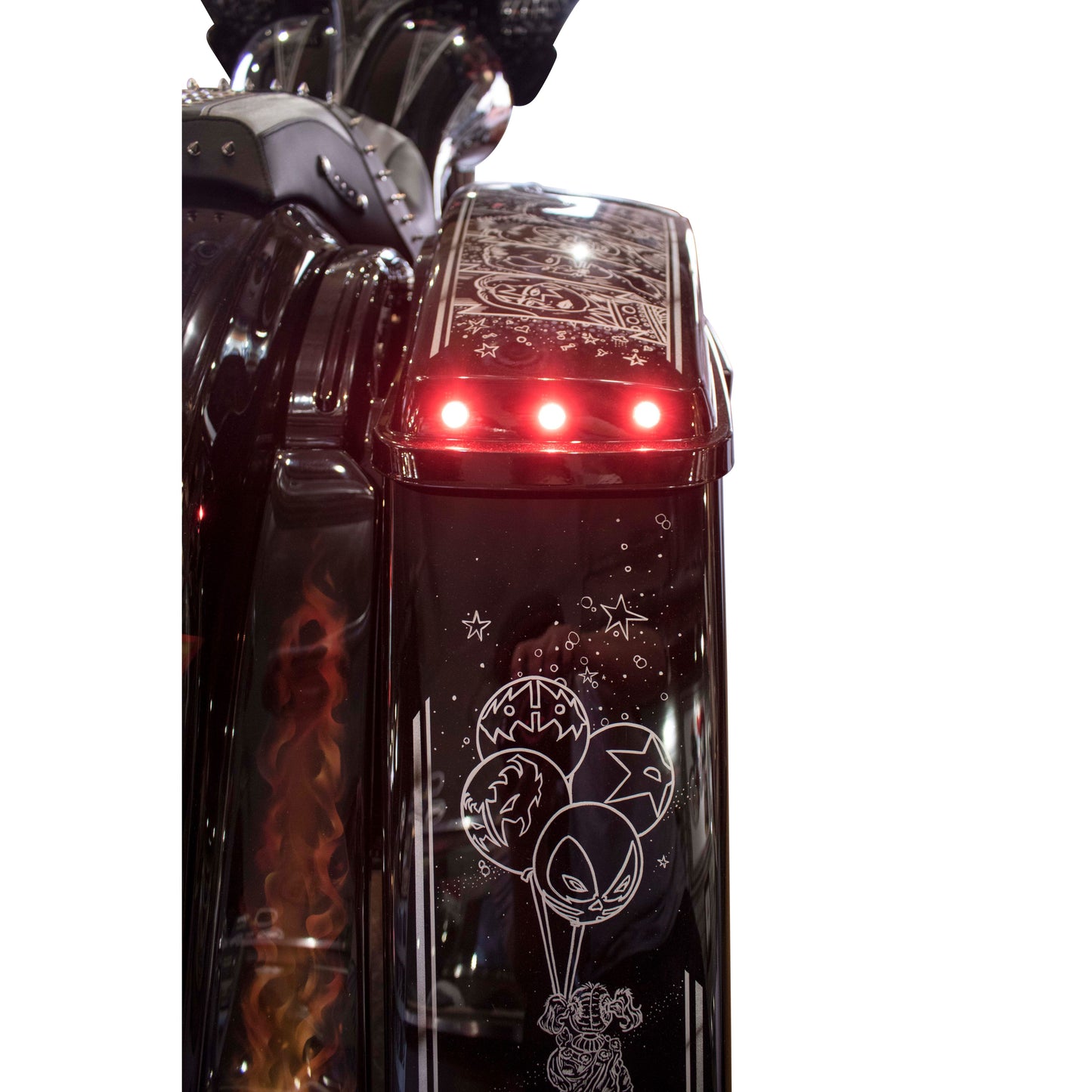 Lightning Bolts Red Led Black