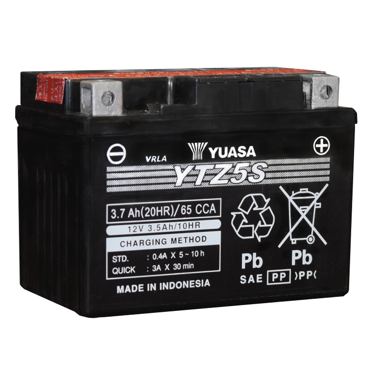 Yuasa YTZ5S-BS Maintenance Free AGM 12-Volt Battery w/Bottle