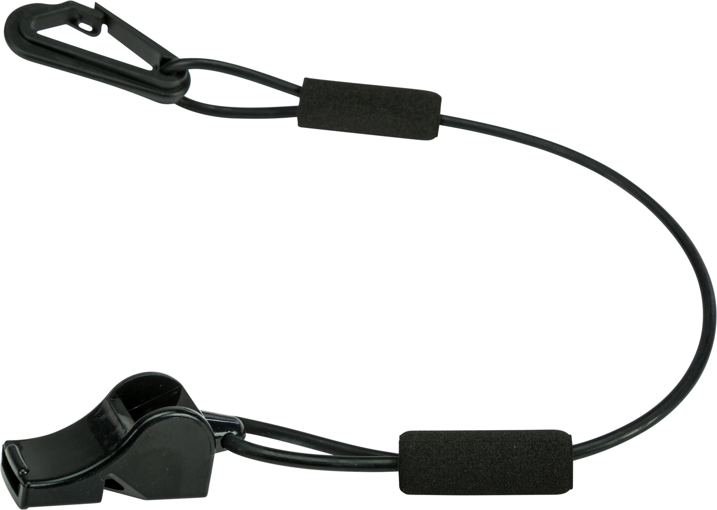 Floating Whistle W/Lanyard (Black)