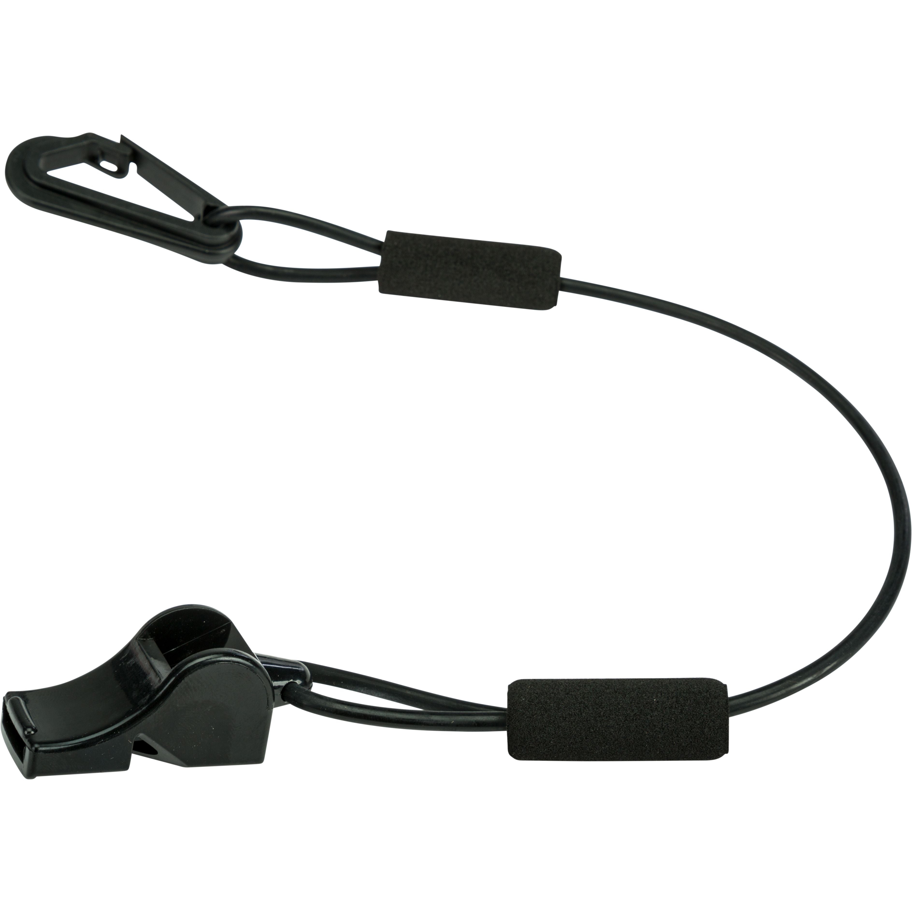 Floating Whistle W/Lanyard (Black)