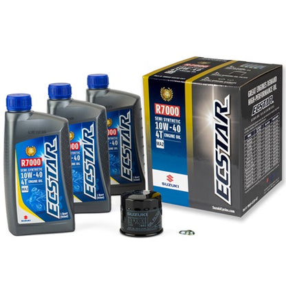 Suzuki ECSTAR Semi-Synthetic 10W40 Oil Change Kit 3 Quarts 990A0-01E30-3KT