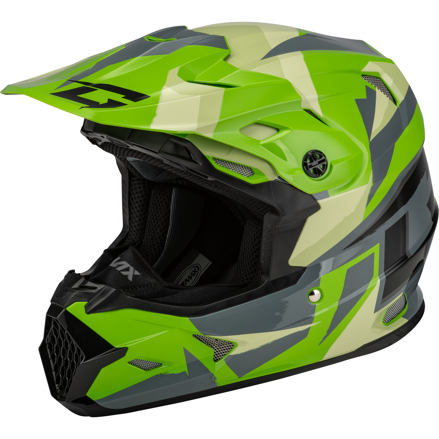Mx 96s Splinter Helmet Green/Grey/Black Sm