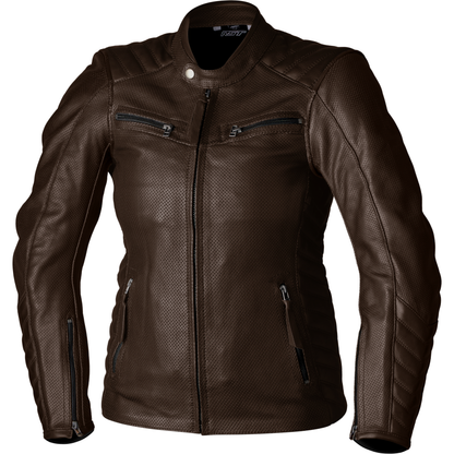 Ladies Roadster Air Ce Jacket Brown Leather Lg