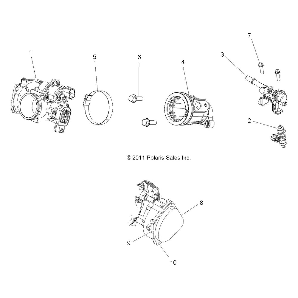 
                      
                        Polaris RZR Throttle Body Adapter, Genuine OEM Part 5414317, Qty 1
                      
                    