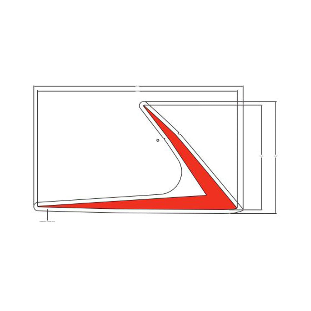 Polaris Slingshot DECAL-FENDER,RR,RH,RED, Genuine OEM Part 7187378, Qty 1