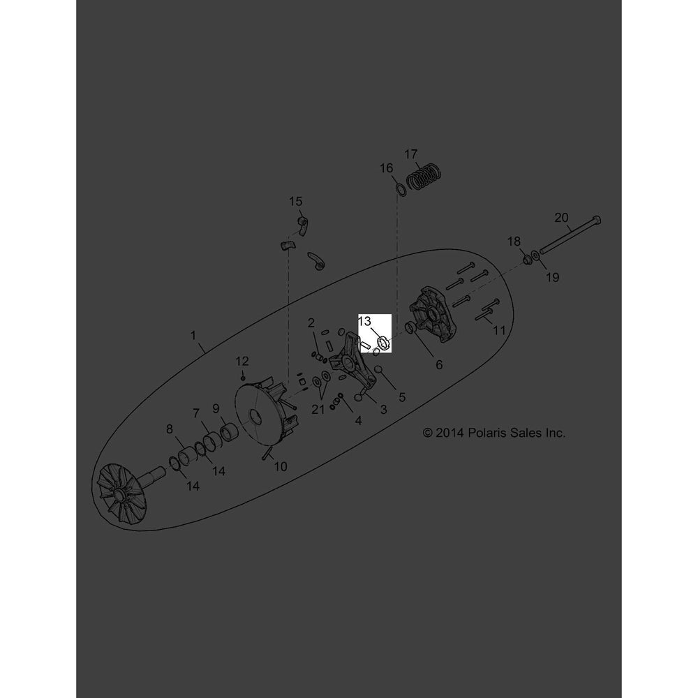 Polaris RZR Jam Nut, Genuine OEM Part 7547752, Qty 1
