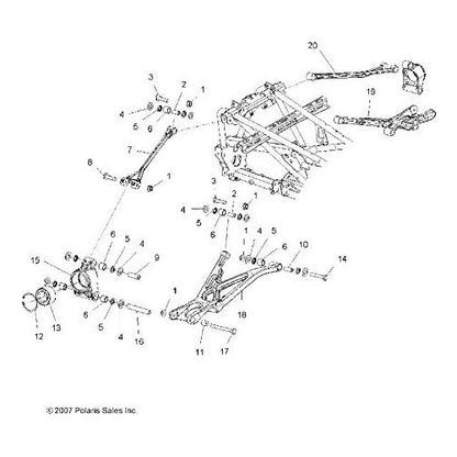 Polaris ATV Needle Bearing, Genuine OEM Part 3514542, Qty 1