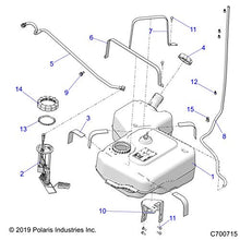 Polaris Ranger Fuel Line, Genuine OEM Part 8450040-134, Qty 1