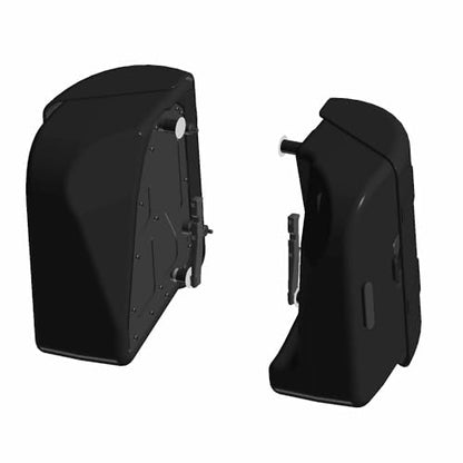 Indian Motorcycle Saddle Bags for Specific Scout Models, Touring Waterproof Black Vinyl Motorcycle Hard Saddlebags, Powersports Saddle Bags for Motorcycle Storage, 1 Pair - 2890257-VBA