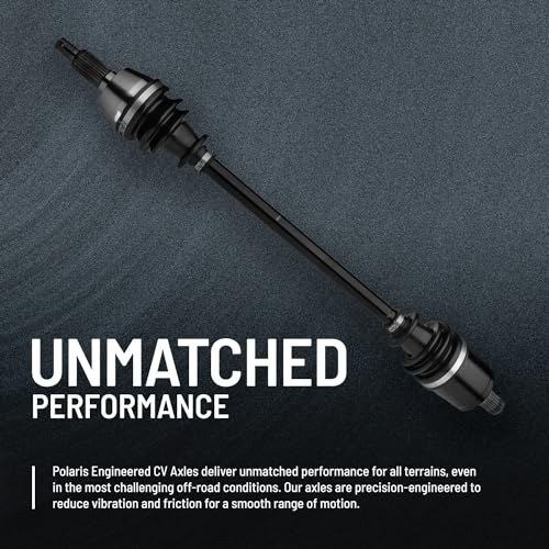 Polaris Rear Half Shaft CV Axle for Specific RANGER 500, 500 4x2, 570, CREW 570, CREW 570-4 and CREW 570-6 Models, Including Premium, EPS and Full-Size, Full Assembly, OEM Part, Black, Qty 1-1334134