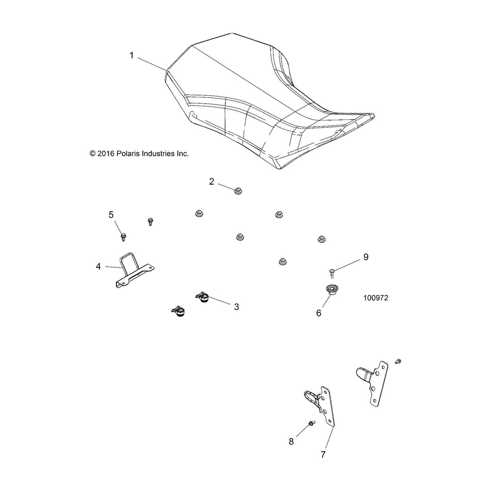 
                      
                        Polaris ATV Seat Cover, Genuine OEM Part 2687595, Qty 1
                      
                    