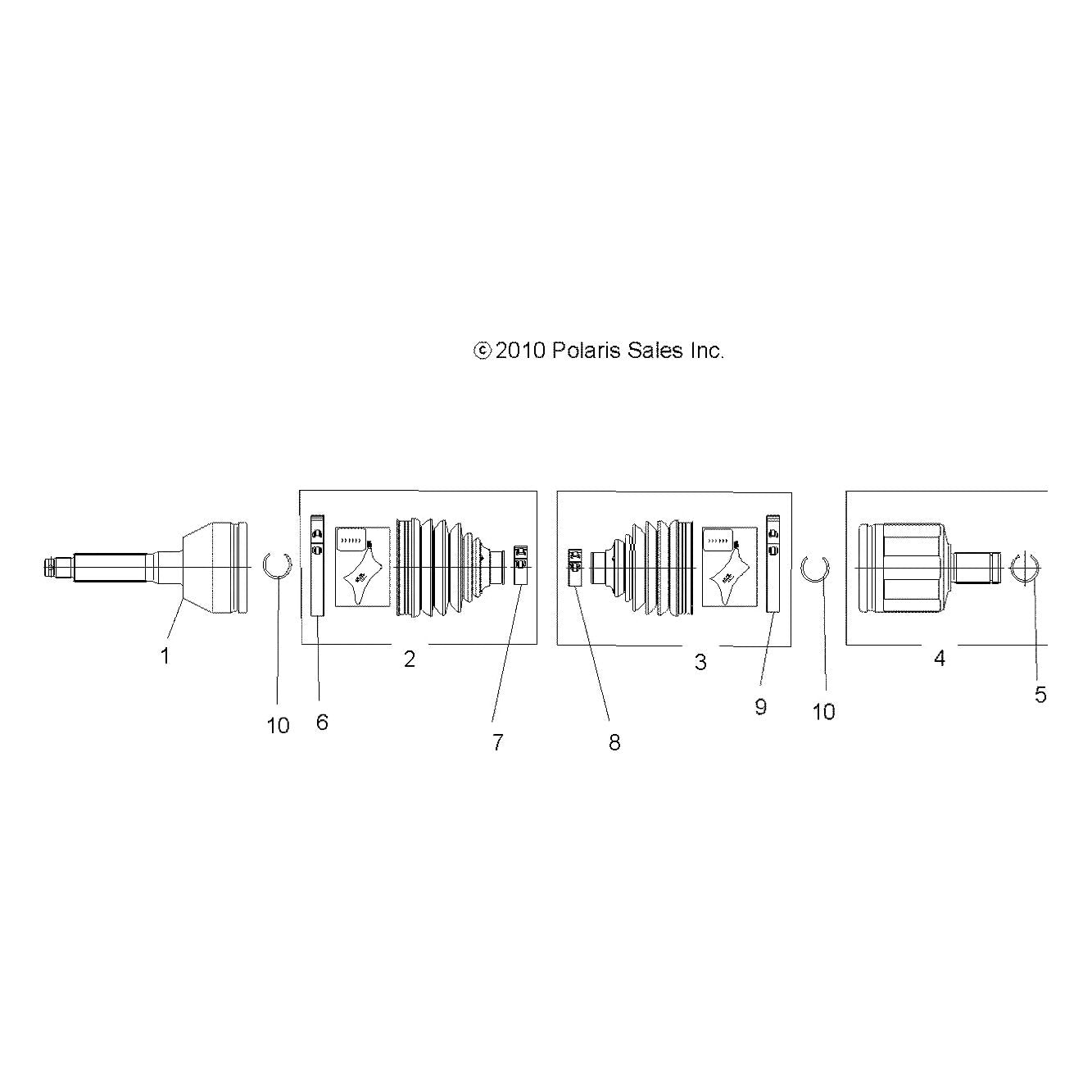 Polaris ATV Boot Kit, Genuine OEM Part 2204387, Qty 1