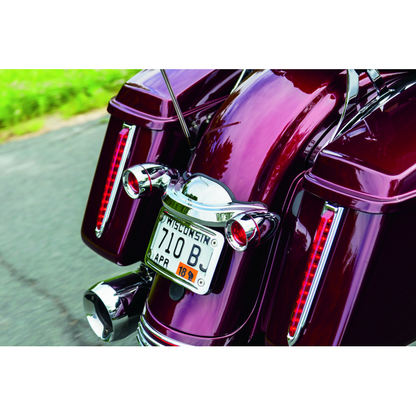 Kuryakyn Curved License Plate Mount Chrome