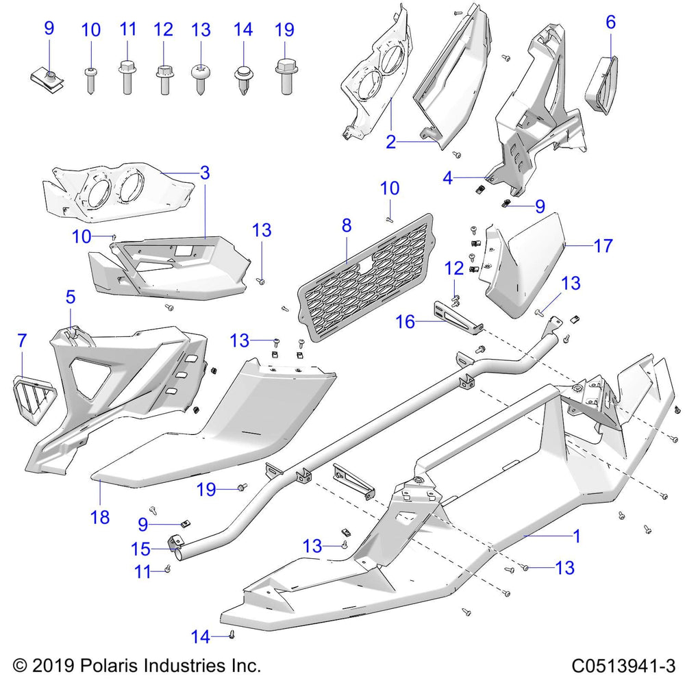 
                      
                        Polaris Slingshot GRILL,FRONT, Genuine OEM Part 5455736, Qty 1
                      
                    