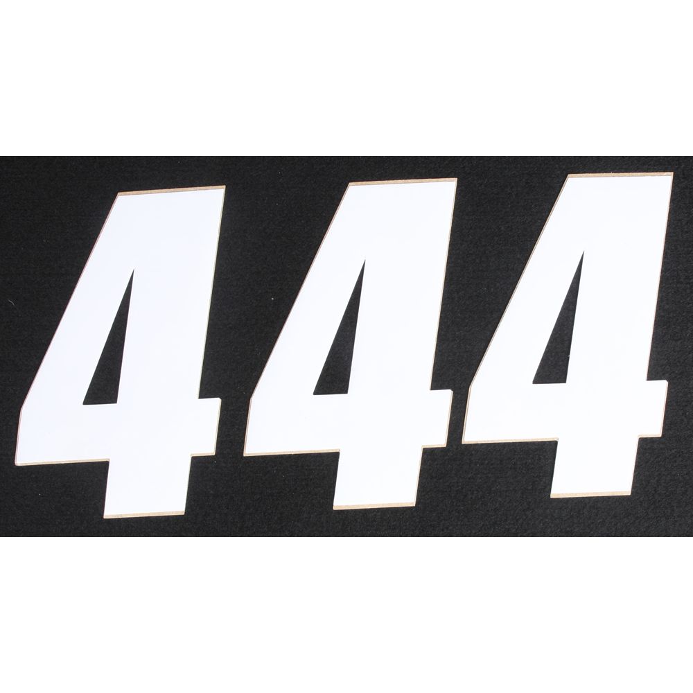 Number 4 White 6" 3/Pk