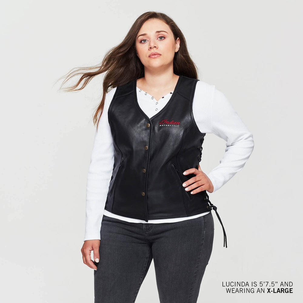
                      
                        Indian Motorcycle Women's Lindy Vest, Black - L - 286273906
                      
                    
