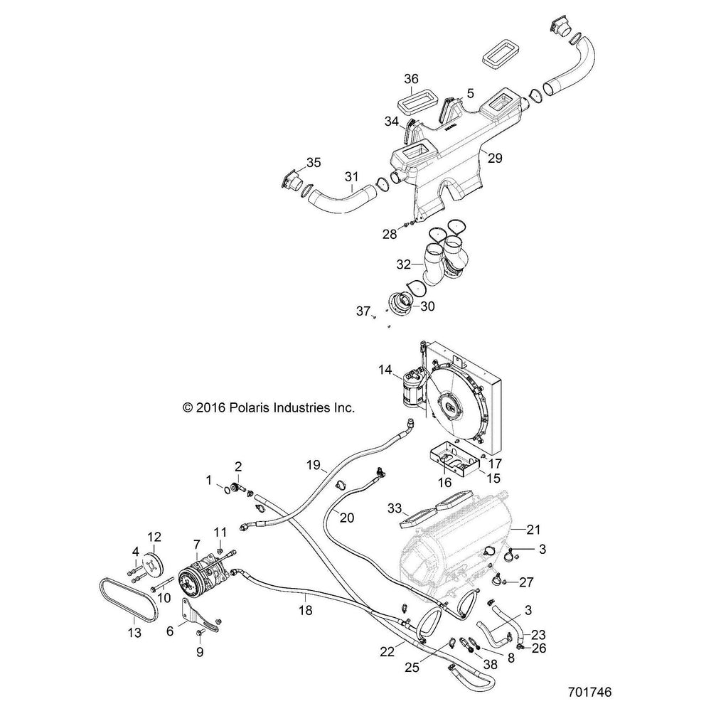 
                      
                        Polaris Heater Hose, Genuine OEM Part 3121053, Qty 1
                      
                    