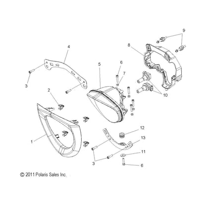 Polaris Victory Motorcycles Halogen Bulb, H11, Genuine OEM Part 4010804, Qty 1