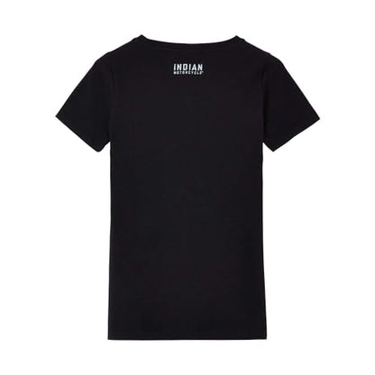 Indian Motorcycle Women's Ombre Blue Logo T-Shirt, Black - L - 283342306