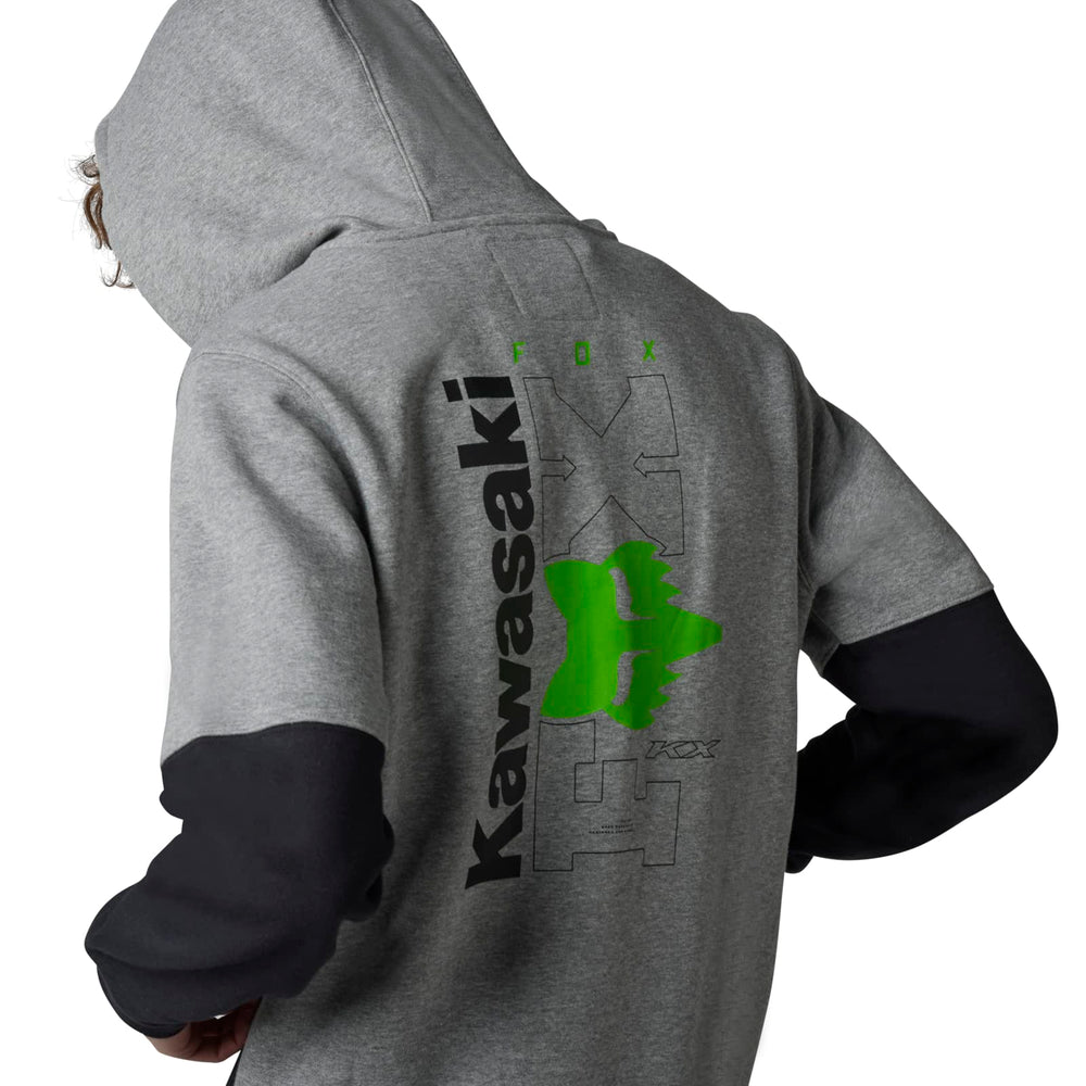 
                      
                        Fox Racing Men's Standard Fox X KAWI Zip Fleece Hoodie, Heather Graphite, Medium
                      
                    