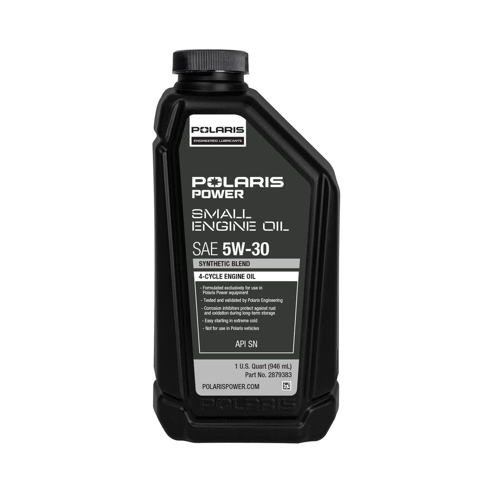 Polaris Synthetic Oil 5W-30 SAE for Portable Generators With Small 4 Cycle Engines, Power Equipment Only, Rust and Oxidation Preventative, Easy Starting in Extreme Cold, 1 Quart, Qty 1-2879383