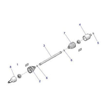 Polaris ATV Drive Shaft Assembly, Rear, Genuine OEM Part 1334203, Qty 1