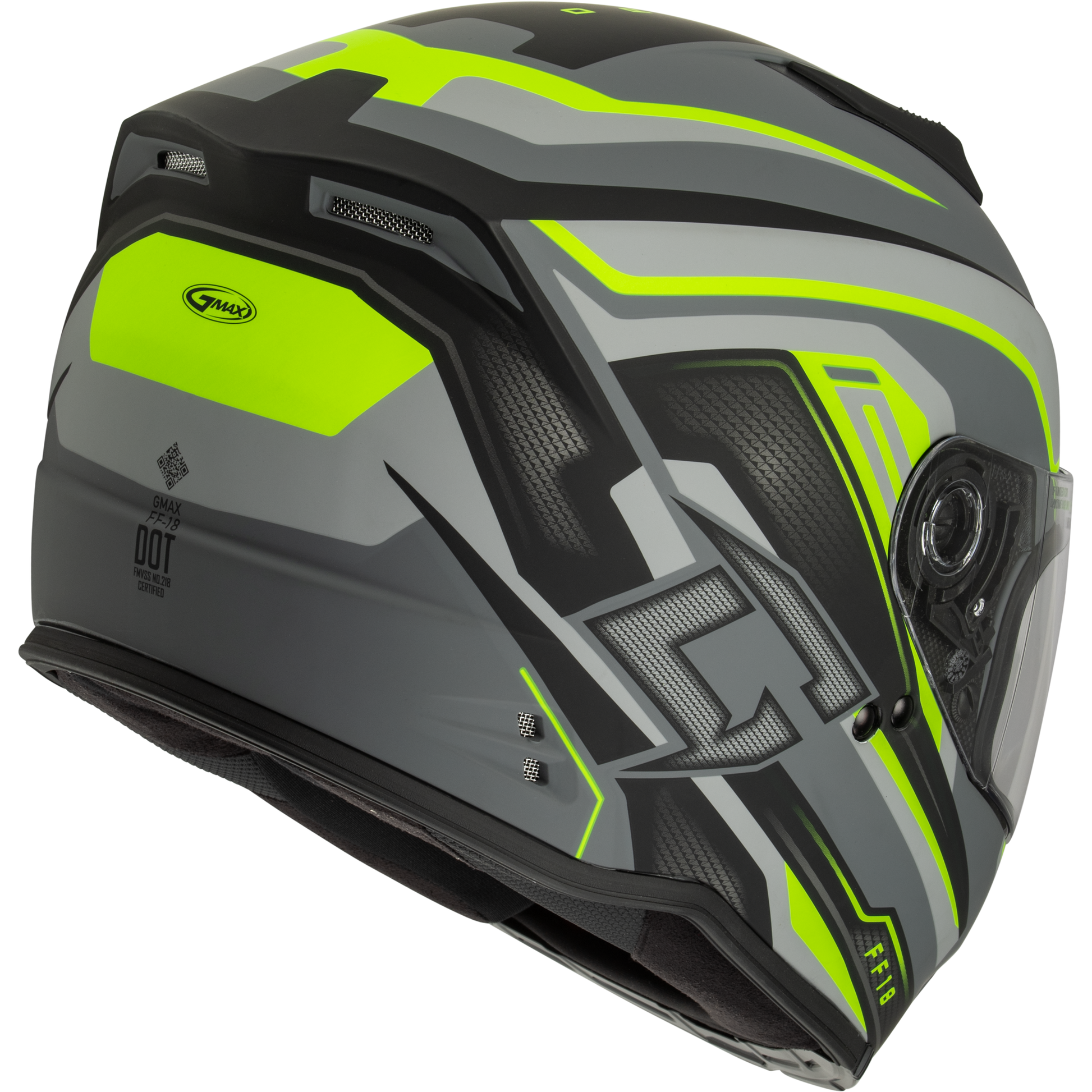 Ff 18 Drift Helmet Matte Grey/Hi Viz Xs