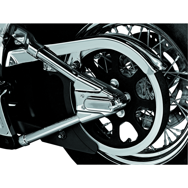 Kuryakyn Swingarm Cover Kit - Unlighted 00-07 Softail Models Chrome