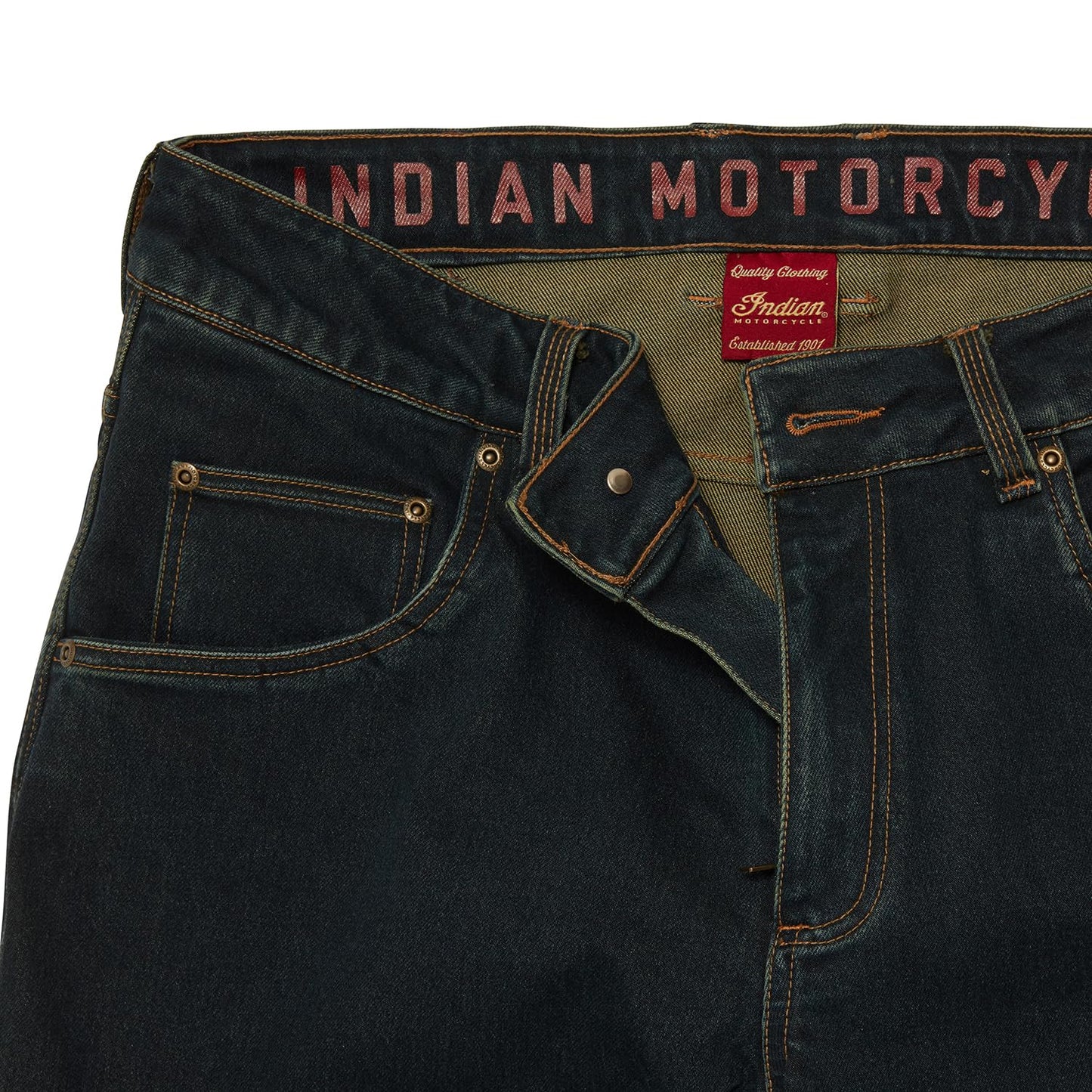 Indian Motorcycle Men's Riding Jean, Blue - 36 x 34-28333953634