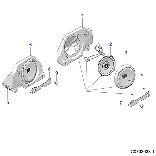 Polaris RZR Speaker Housing, Rear, Left, Genuine OEM Part 5455803, Qty 1