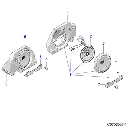 Polaris RZR Speaker Housing, Rear, Left, Genuine OEM Part 5455803, Qty 1