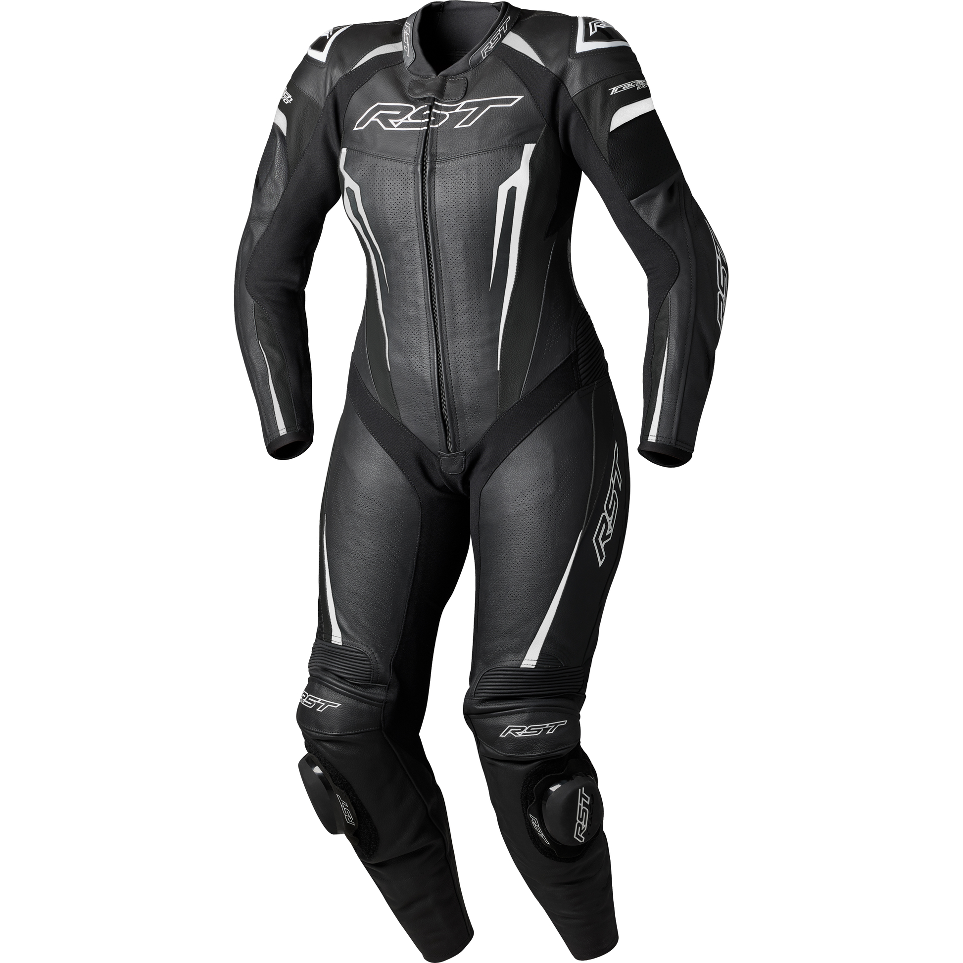 Womens Tractech Evo D3o Suit Black/White Leather Md