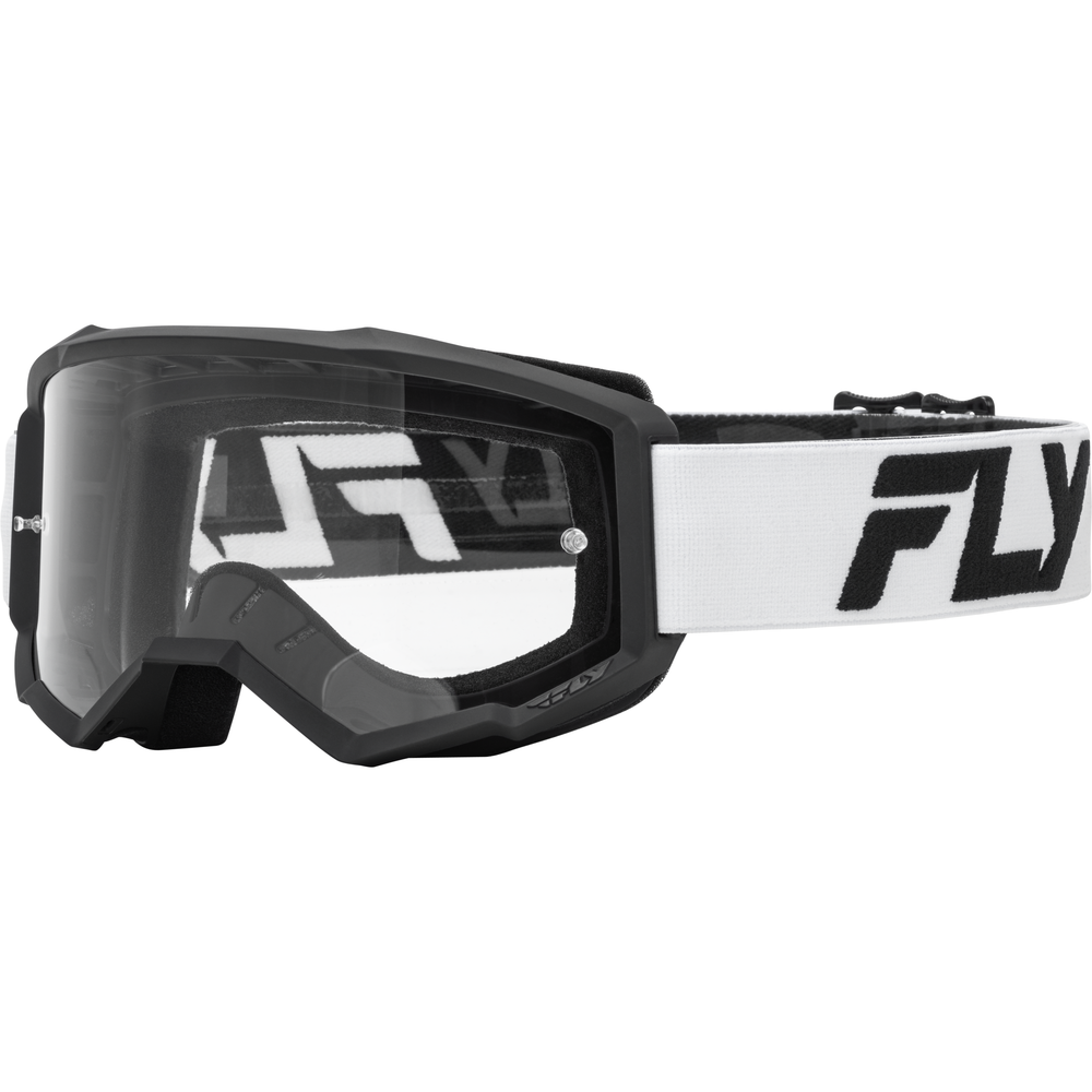 Focus Goggle White/Black W/ Clear Lens