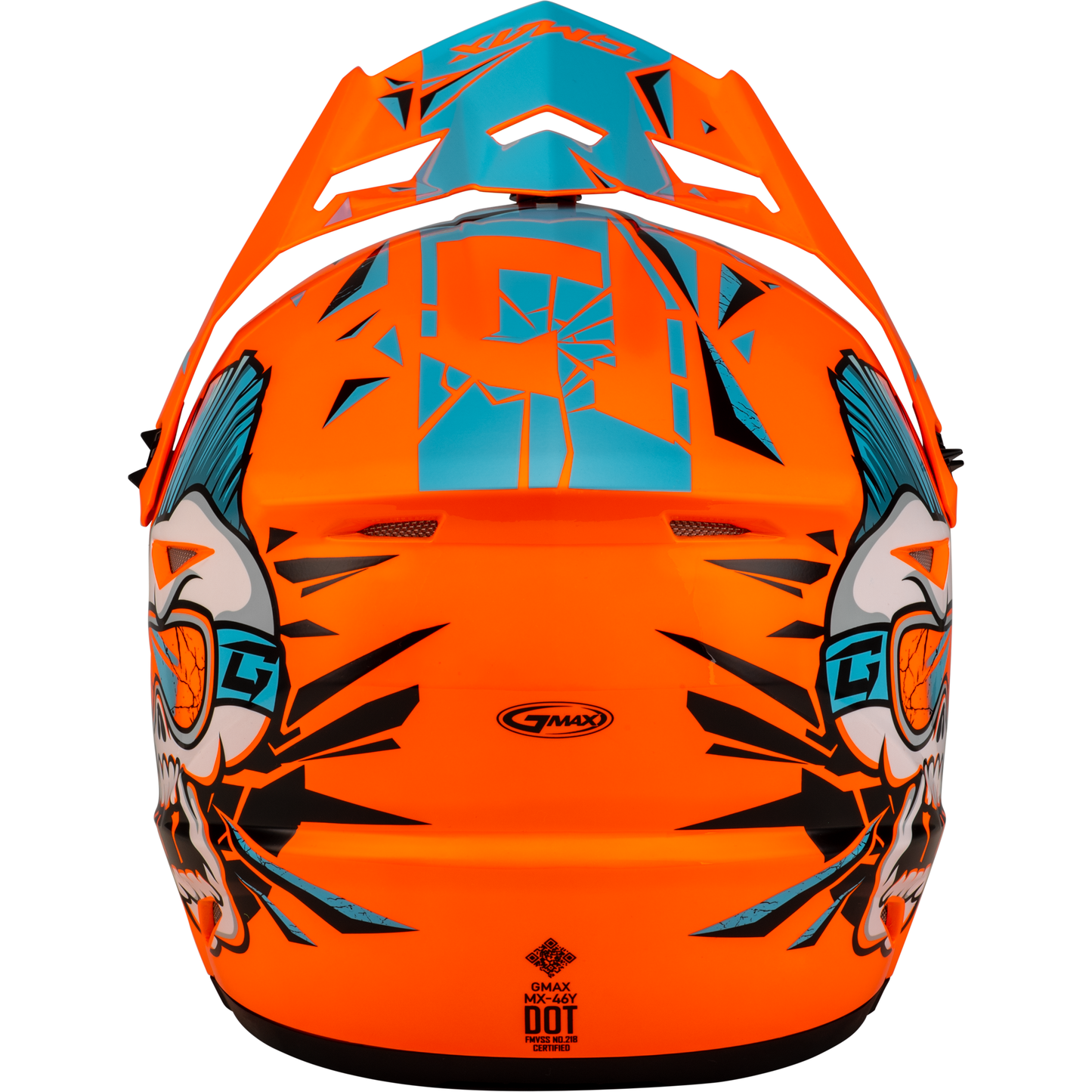 Youth Mx 46y Unstable Helmet Hi Vis Orange/Blue Ym