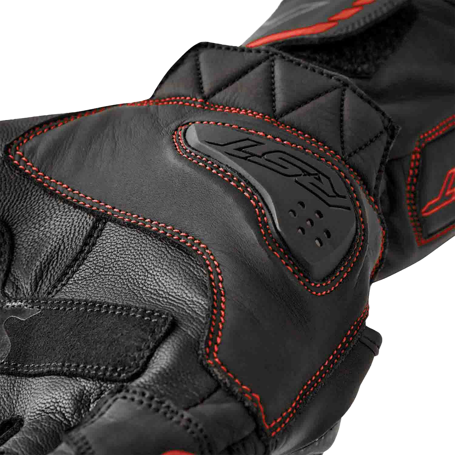 S1 Glove Blk/Red Leather 2xl