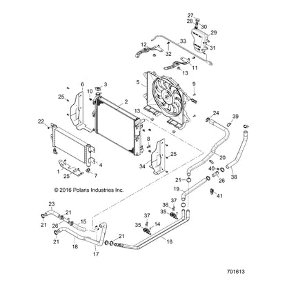 Polaris Ranger Fan Shroud Assembly, Genuine OEM Part 2412474, Qty 1