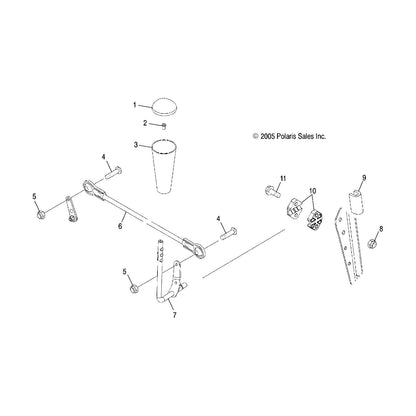 Polaris ATV Linkage Rod Assembly, Genuine OEM Part 1822730, Qty 1