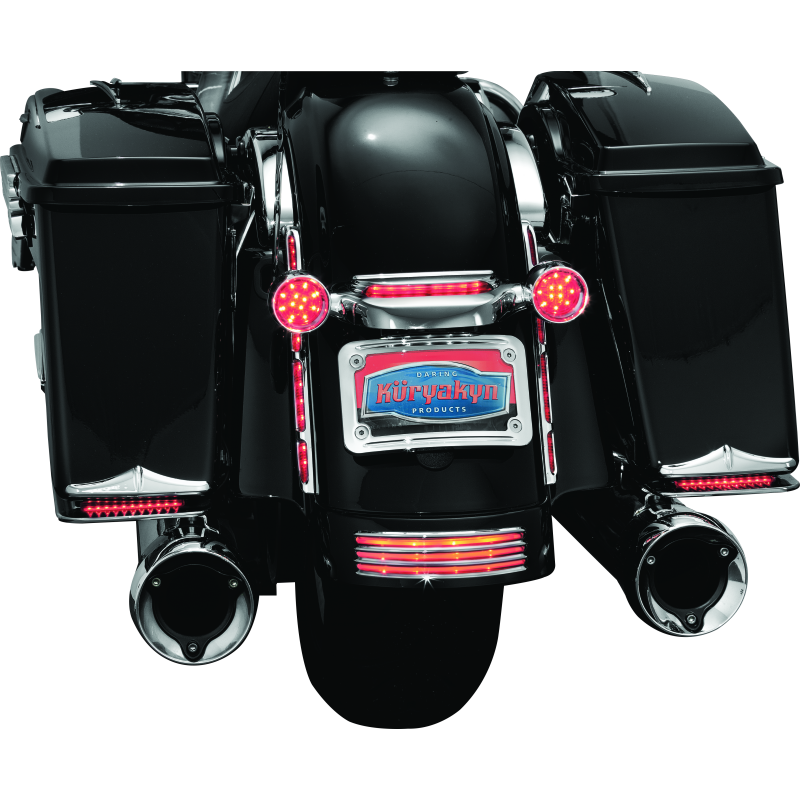 Kuryakyn Curved License Plate Mount Chrome