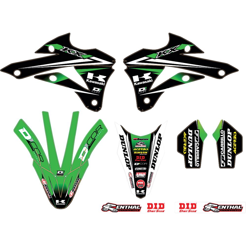 2014 Monster Energy Kawasaki Team Green Graphics/Trim Kit