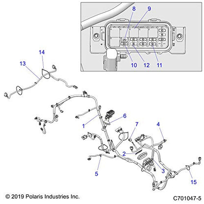 Polaris RZR Harness-Box, Genuine OEM Part 2414714, Qty 1