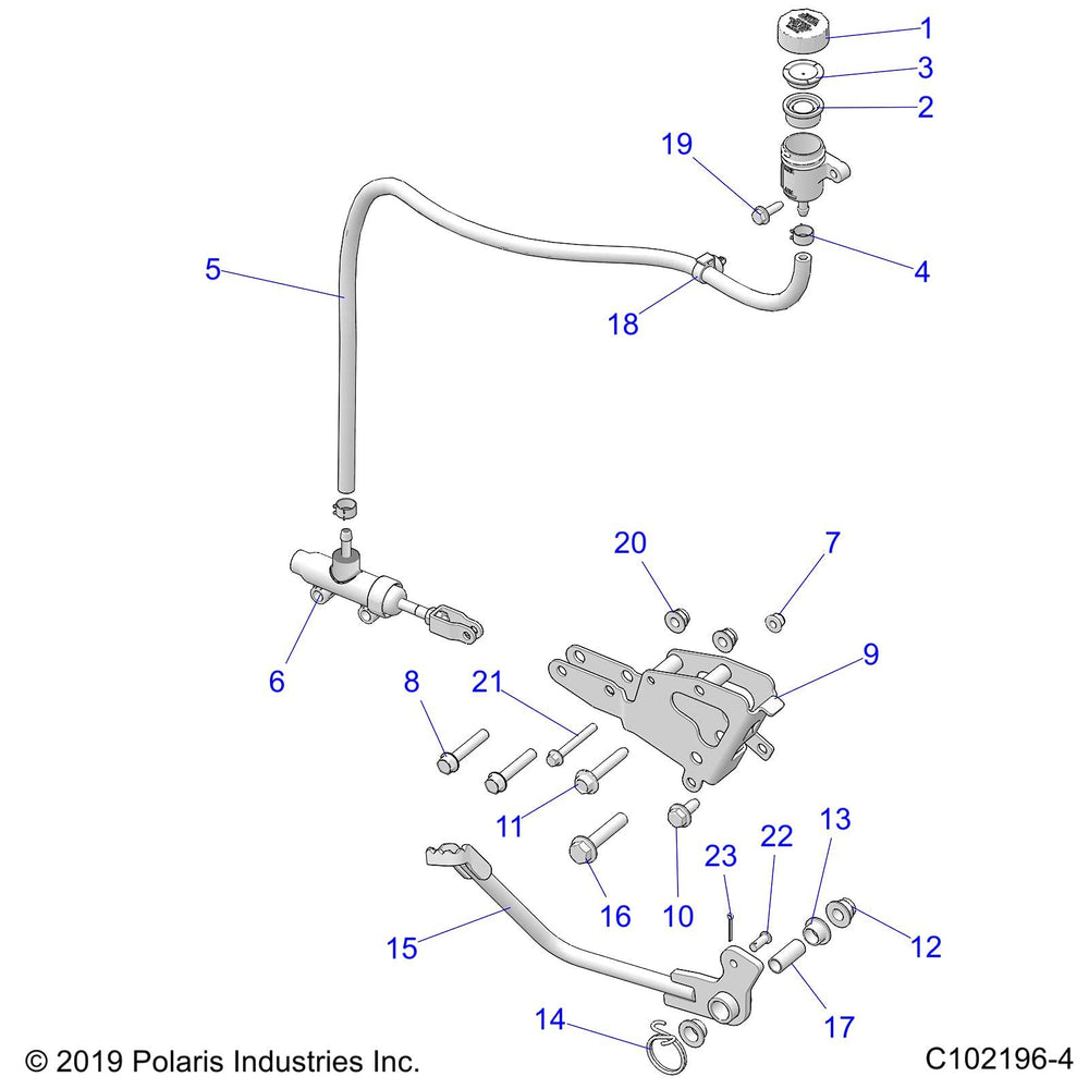 
                      
                        Polaris RZR Master Cylinder Foot Assembly, 3/4 in, Genuine OEM Part 1911551, Qty 1
                      
                    