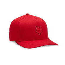 Fox Racing Men's Standard Fox Head Flexfit HAT, Flame RED, Small
