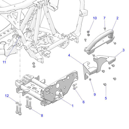 Polaris RZR Hex Flange Nut, 14 mm x 2 mm, Genuine OEM Part 7547981, Qty 1