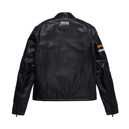 
                      
                        Indian Motorcycle Men's Cafe Leather Jacket, Black
                      
                    