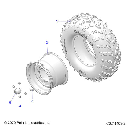 Polaris ATV 489 E-Mark Tire, 25x11-12, Part 5415730