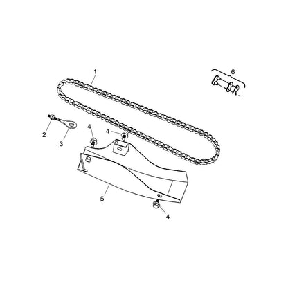 Polaris ATV Chain Drive Assembly, Genuine OEM Part 0450485, Qty 1