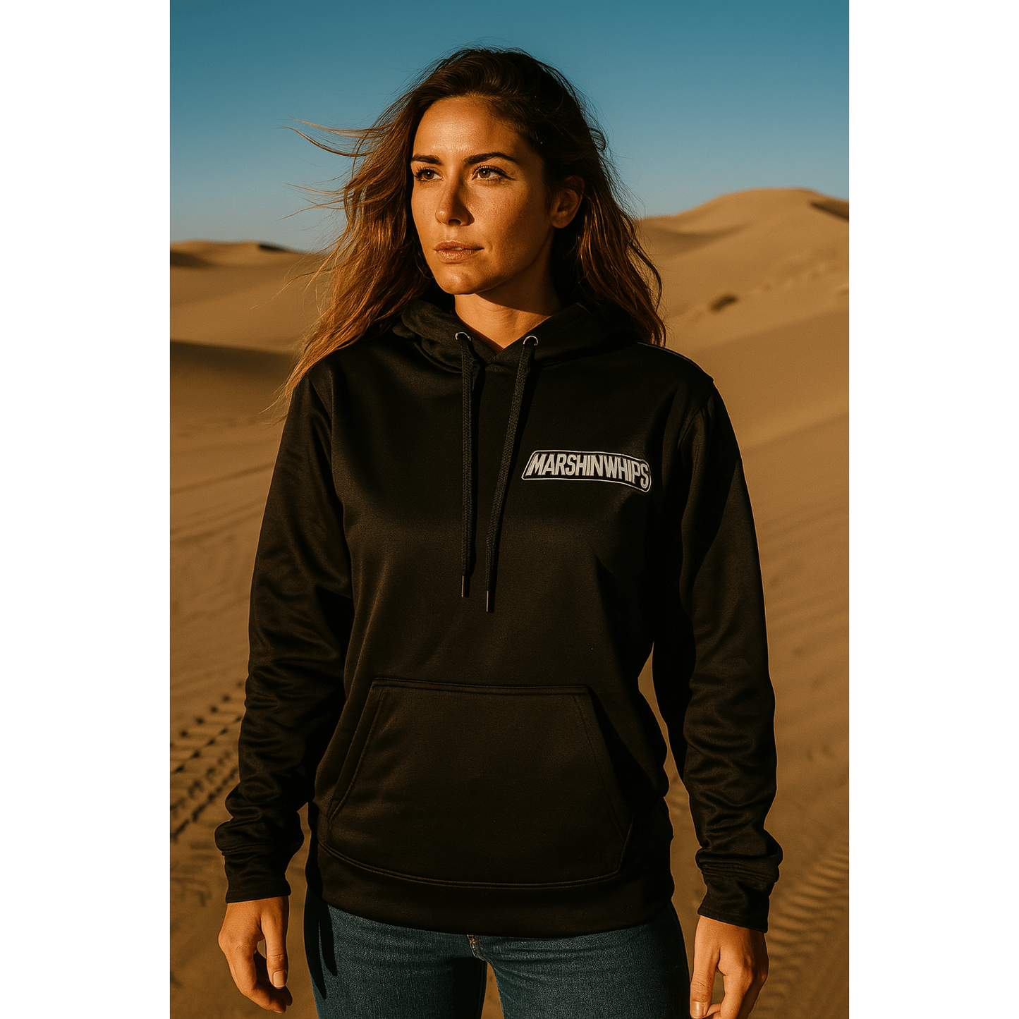 Marshin Whips Black Marty Hoodie – Bold Off-Road Apparel, Unisex Fit